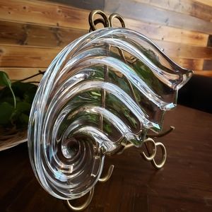 Mikasa Clearwater Crystal Platter/Bowl in “Wave/Shell" Design